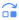 Icono con una flecha azul curvada sobre dos
  cuadros